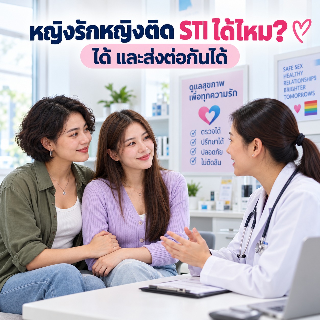 หญิงรักหญิงติด STI ได้ไหม โรคไหนส่งต่อกันได้บ้าง